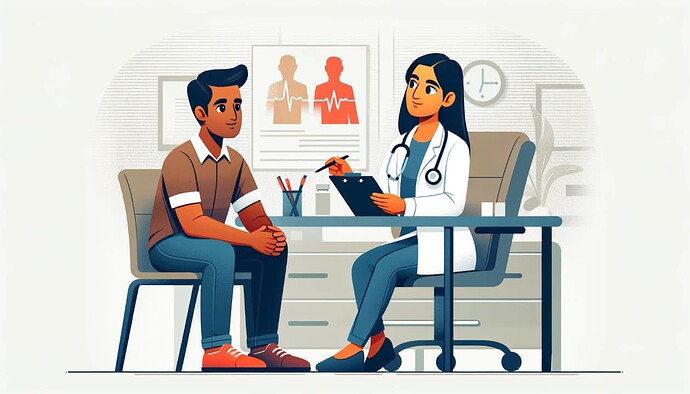 A person consulting with cardiologist doctor
