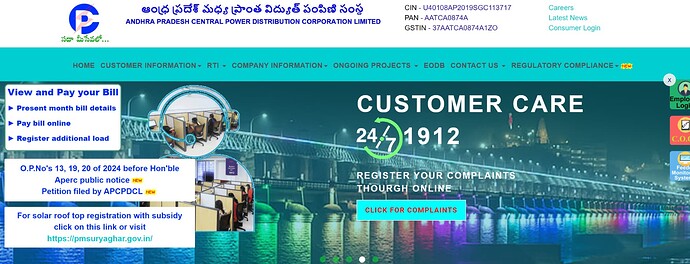 Register your electricity complaints of central AP electricity board