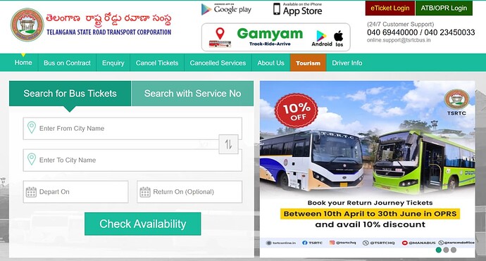 Register your bus complaint to TSRTC