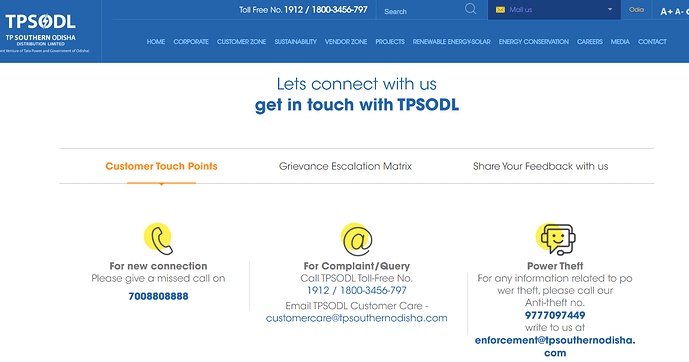 Register electricity complaints to TPSDOCL Electricity Board