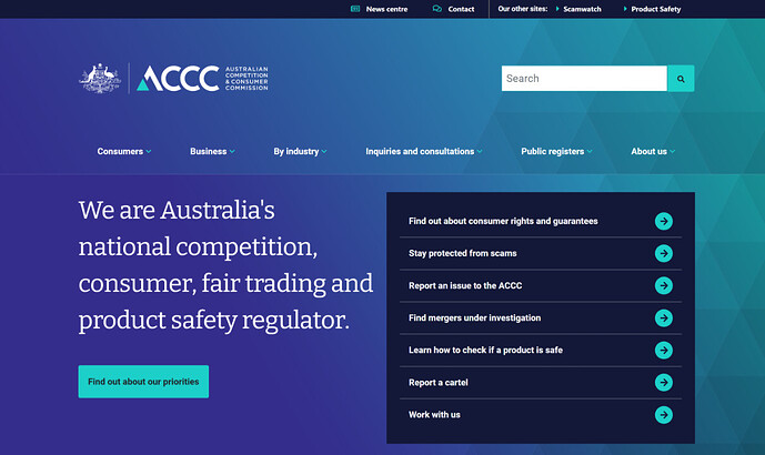 Make a consumer complaint to ACCC