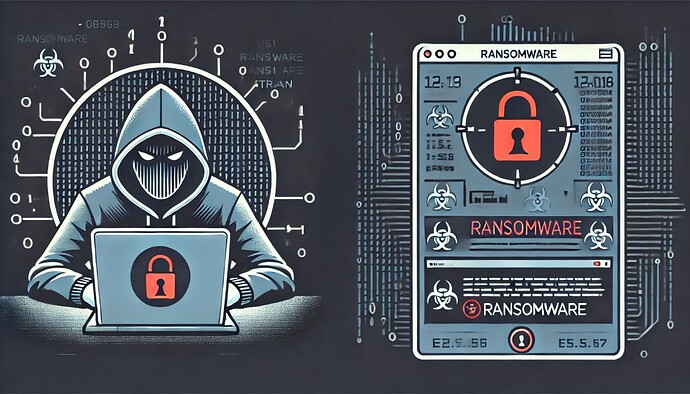 cyber attacker hacking a system by using ransomware strain