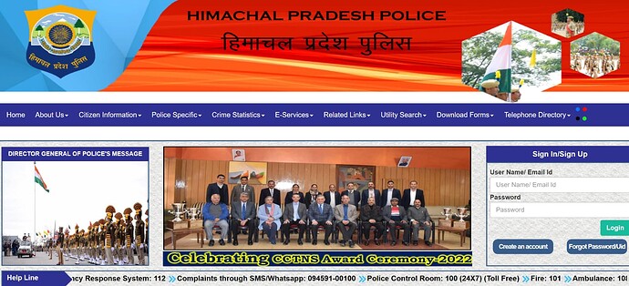 Register an e-FIR or police complaint to Himachal Police