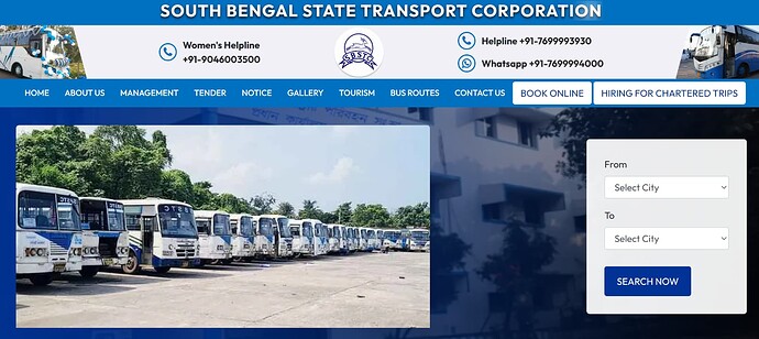 Register your bus complaints to South Bengal Roadways