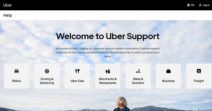 Uber Support help center