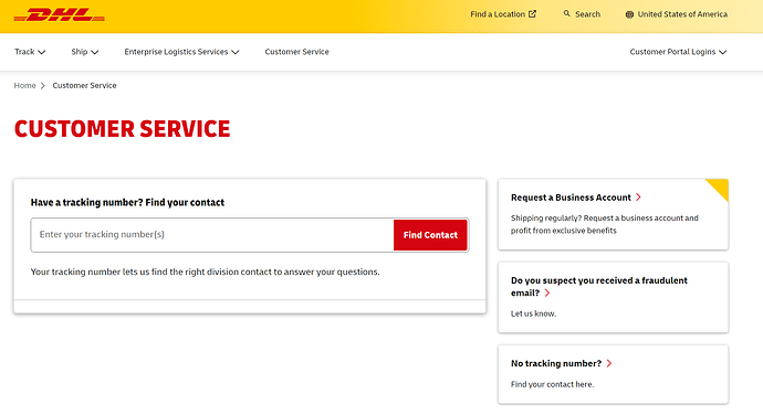 DHL Express Customer Support