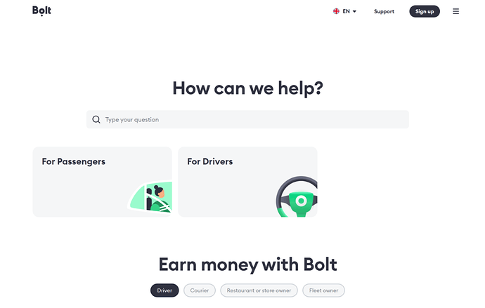 Bolt Customer Support