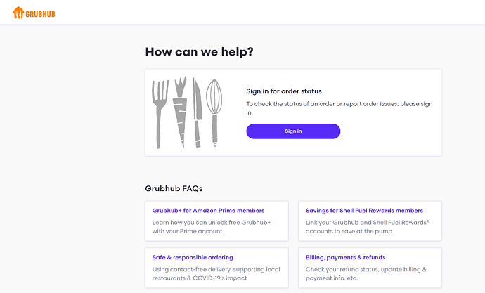 Grubhub Customer Support