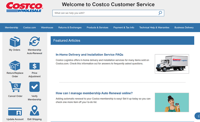 Costco Logistics Customer Support