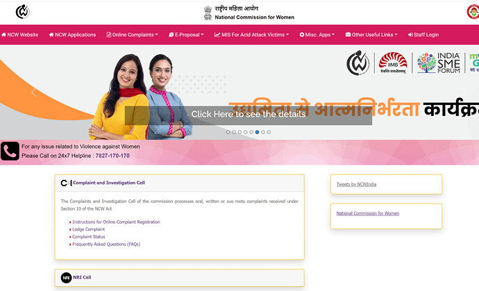 National Commission for Women Helplines