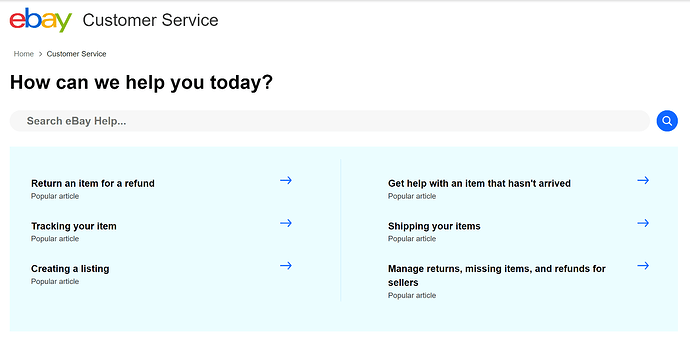 eBay Customer Support