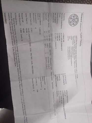 A bus ticket from Cumbum to Chennai Madhavaram, showing a total price of 1580 for two adult passengers. (Captioned by AI)